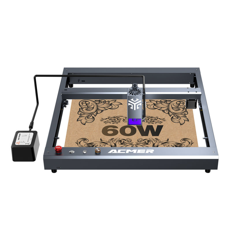 ACMER P2 60W - 68W ডেস্কটপ লেজার খোদাই মেশিন ডিসি 24V 6A / 8A উচ্চ গতির